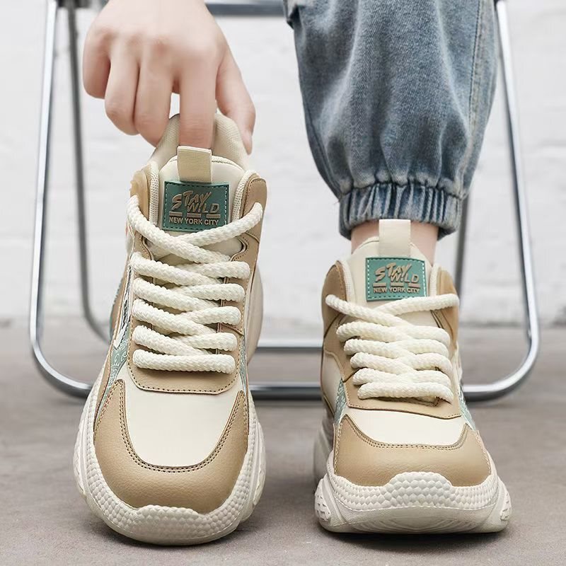 Trendy men's shoes 2026 autumn high-top basketball sneakers for men and teenagers, trendy running dad shoes with height increase Trendy men's shoes 2026 autumn high-top basketball sneakers for men and teenagers, trendy running dad shoes with height increase
