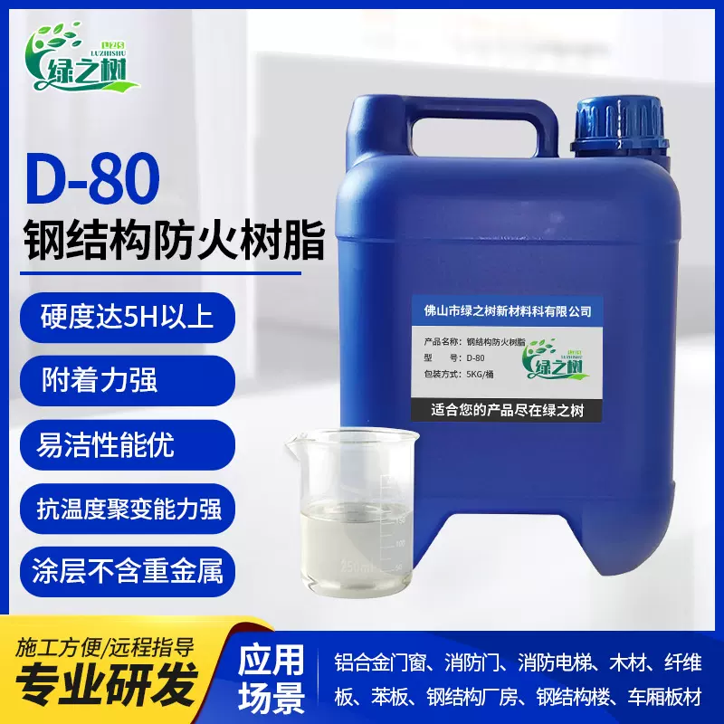 A级防火树脂 钢结构 耐250℃高温 铝合金门窗防火涂料 环保易清洁