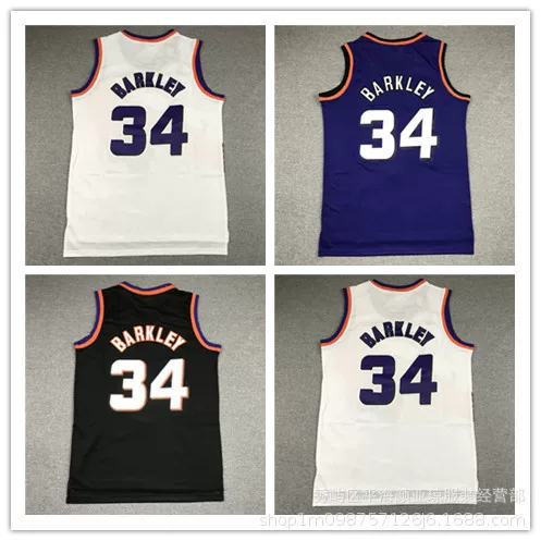 Вышитая баскетбольная майка Suncill Barley, баскетбольная форма Suns Jersey