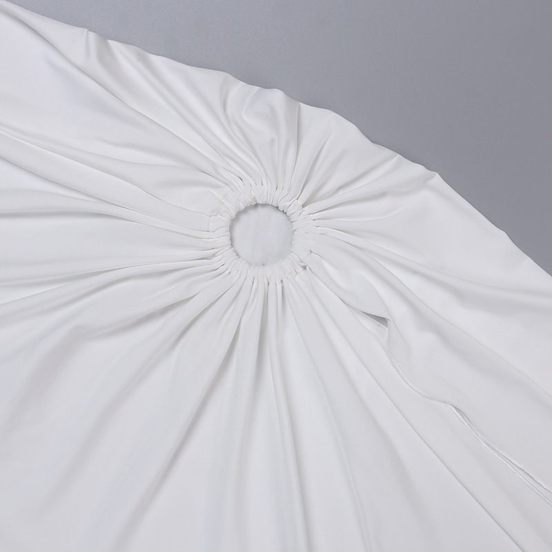 Elegant asymmetrisch schouderloos halter body voor dames_voghion.com