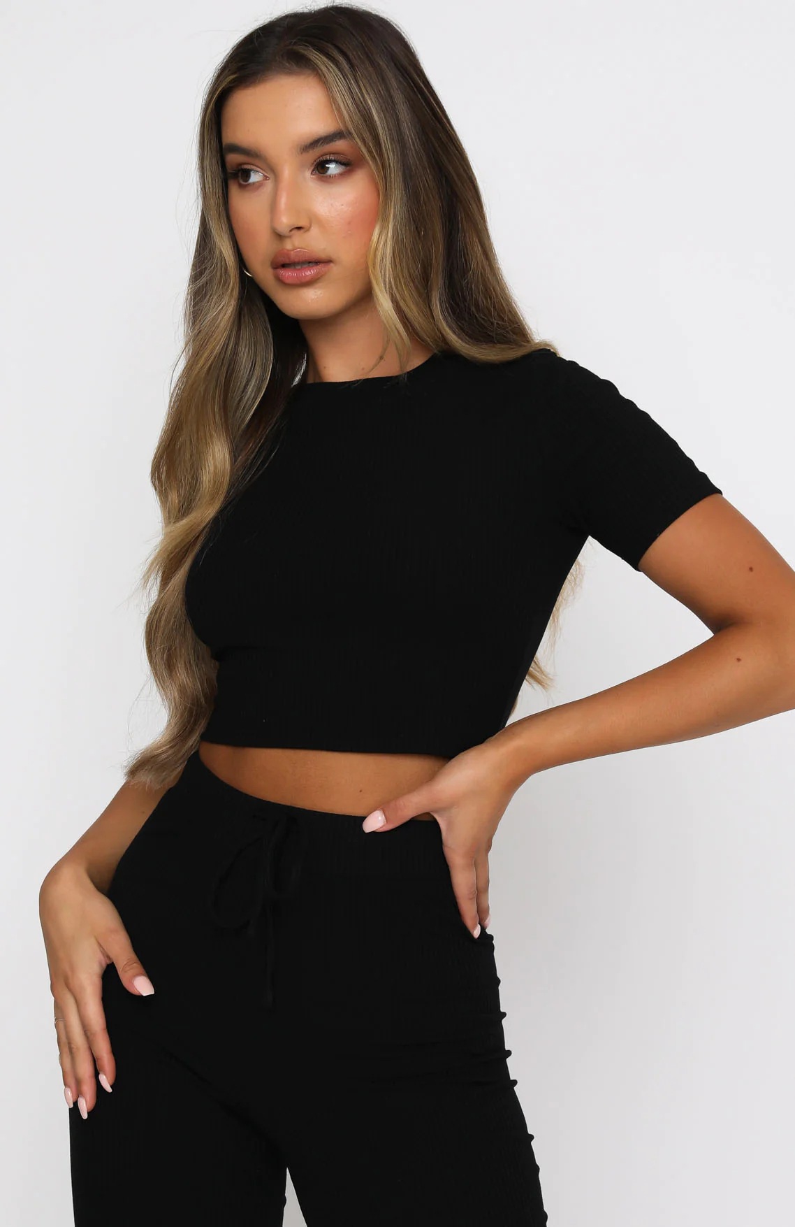 350g Weight Short Sleeve Sleeve Length Polyester Fabric Type Pant Co-ord Set Sets Type 2 Pieces Set Quantity Holiday, Daily Occasion Round Neck Neckline Slim Fit Type Solid Color Pattern Spring Season Women's Gender Streetwear Style Holiday Daily Women's Streetwear Solid Color Polyester Pant Co-ord Set Pants Sets 33