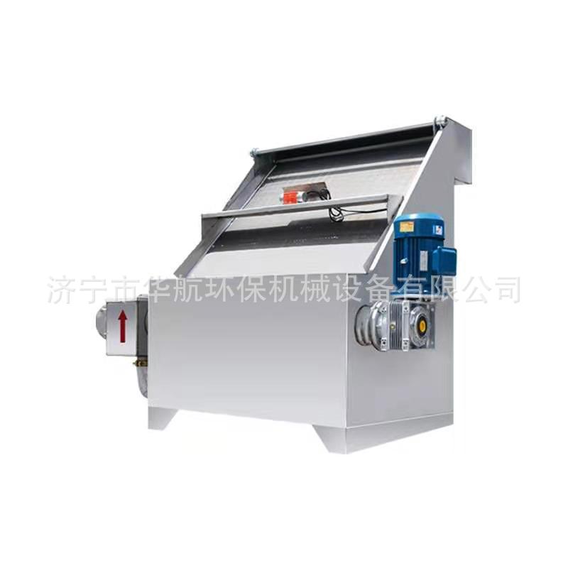 斜筛式粪便干湿分离机滚筒微滤猪粪脱水机三相电或两相电源头厂家