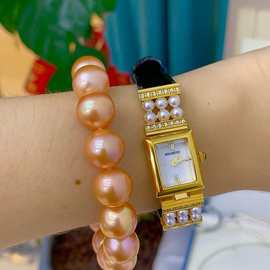 爱迪生红手链 11-12mm 正圆 行业内算得上基本无暇 颜色很浓郁 很