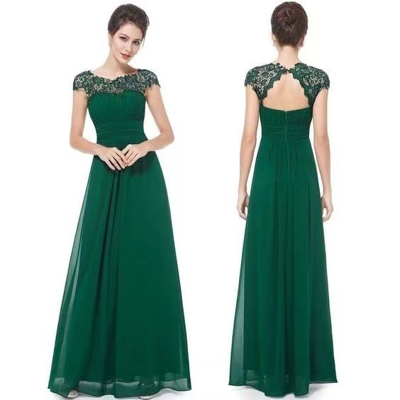 Nuevo comercio exterior europeo y americano transfronterizo de ropa de mujer nuevo Amazon encaje vestido de dama de honor nuevo vestido de noche