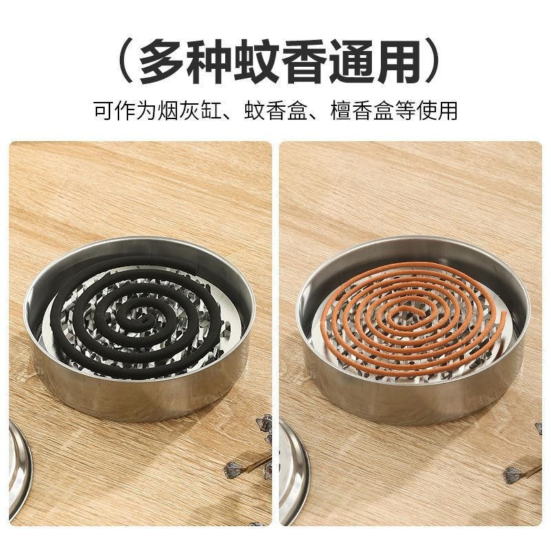 Home-use high and thick stainless steel base tray with lid creative multifunctional stainless steel mosquito coil box