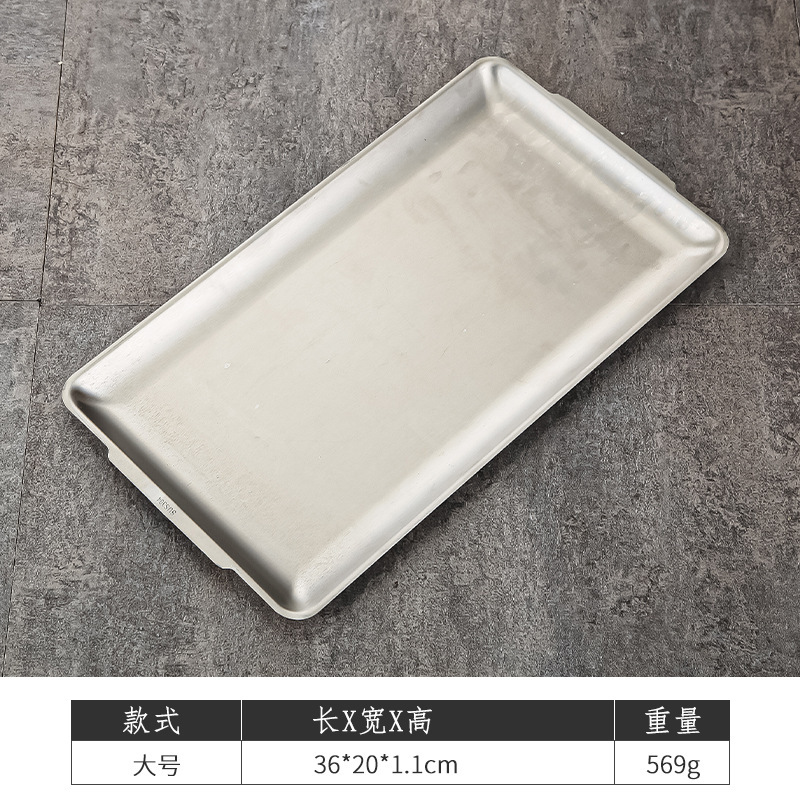 メーカー卸売り韓国式ステンレス焼肉皿鍋牛肉皿平底バーベキュートレイ金色円盤菓子|undefined
