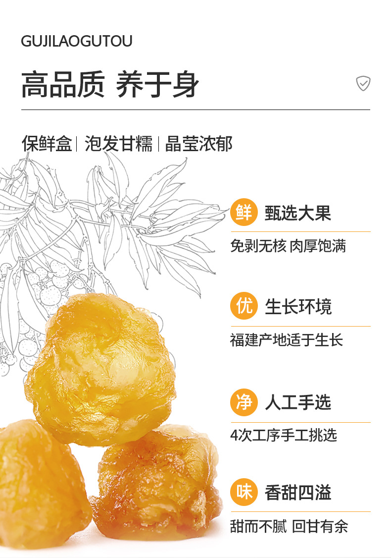 Dried Seedless Longan Flesh Gui Yuan Rou for Tea Soup and Daily Herbal Use 260g overview