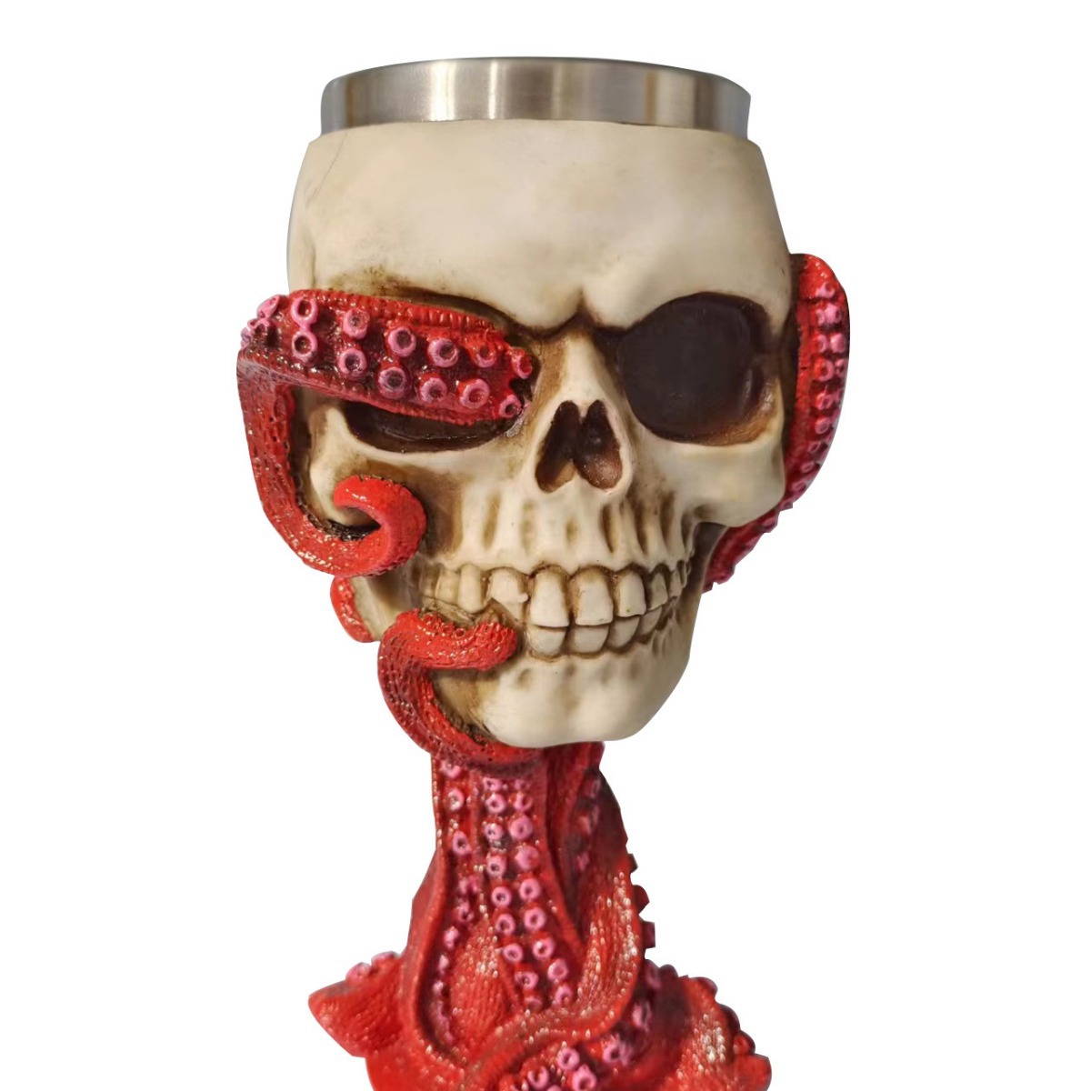 Acero inoxidable cerveza Copa pulpo forma del cráneo taza de agua regalo Halloween personalidad divertida