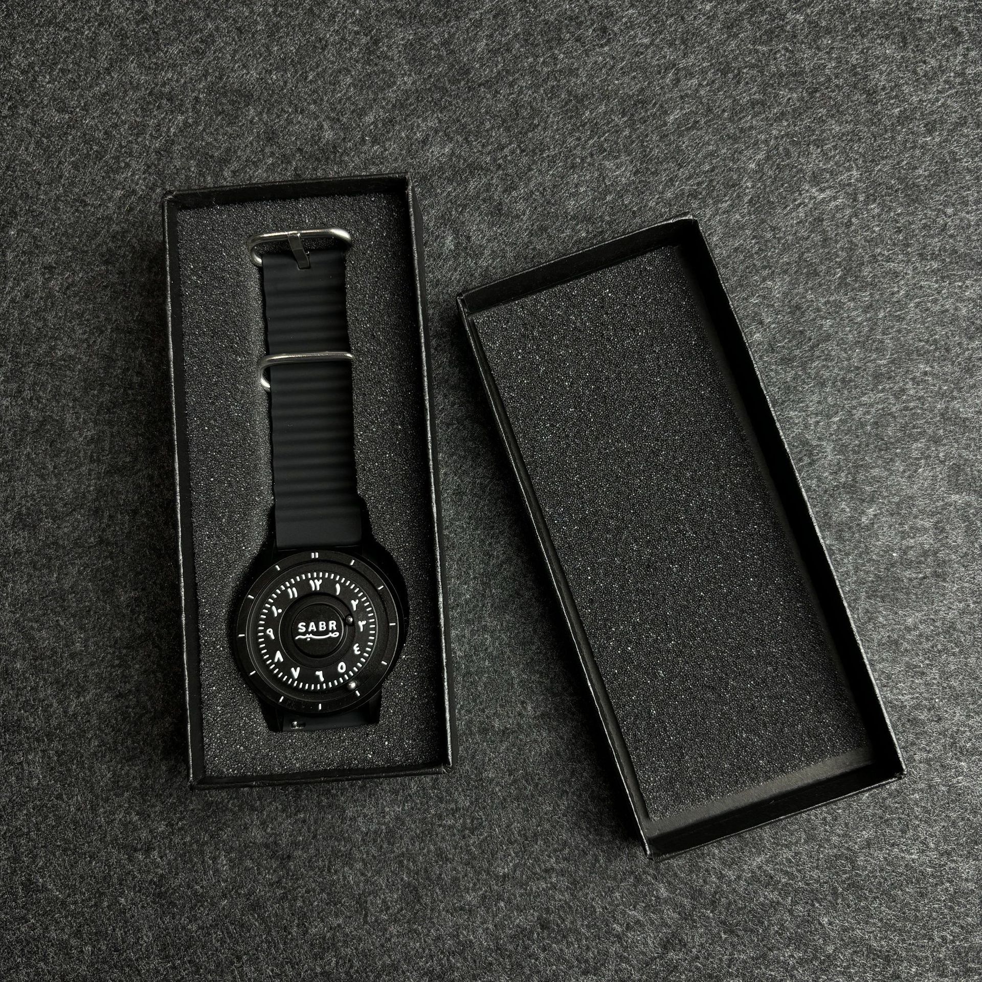 Black silicone strap
