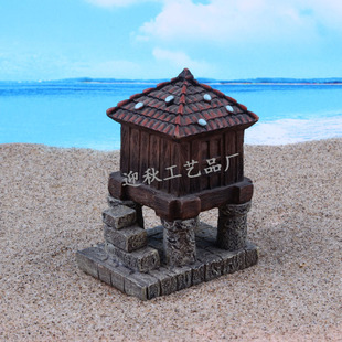 Factory direct supply resin building country house Micro-View aquarium flower pot accessories psychological sand table cabin
