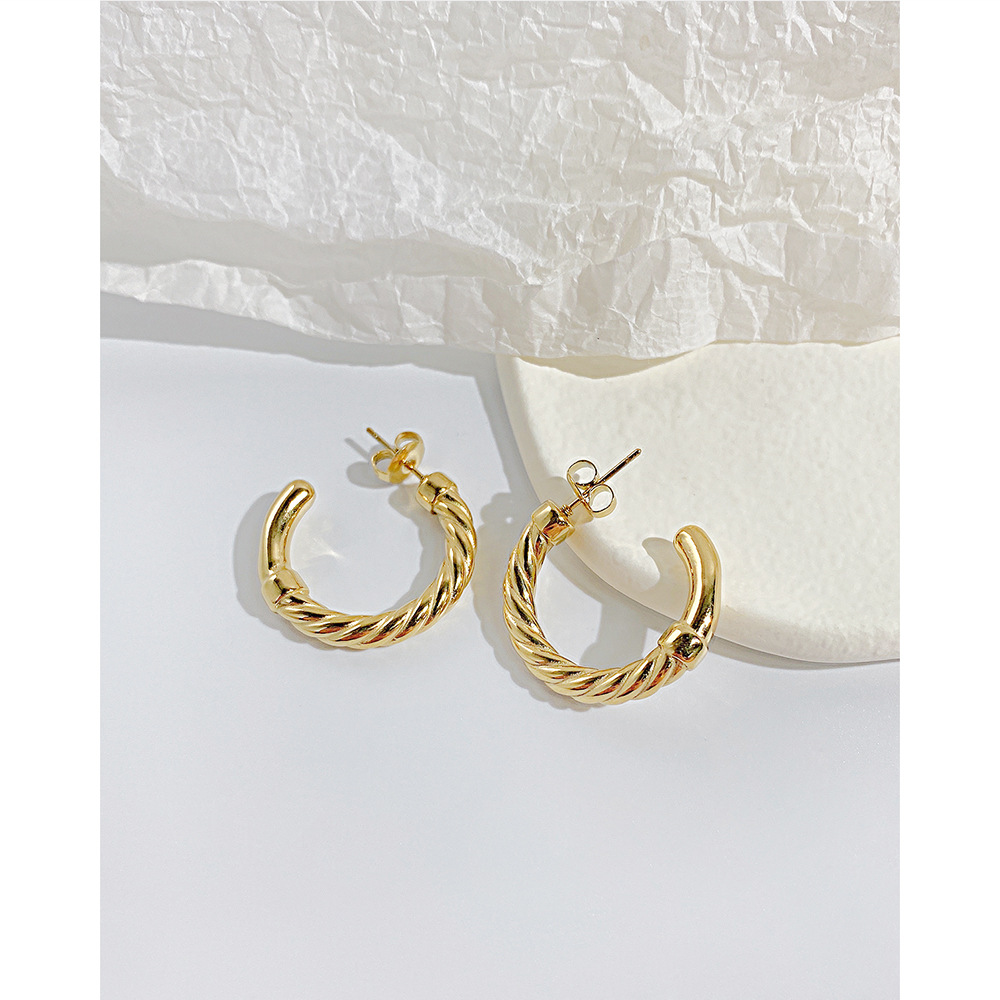 Fashion C Shape Stainless Steel Earrings Stainless Steel Earrings