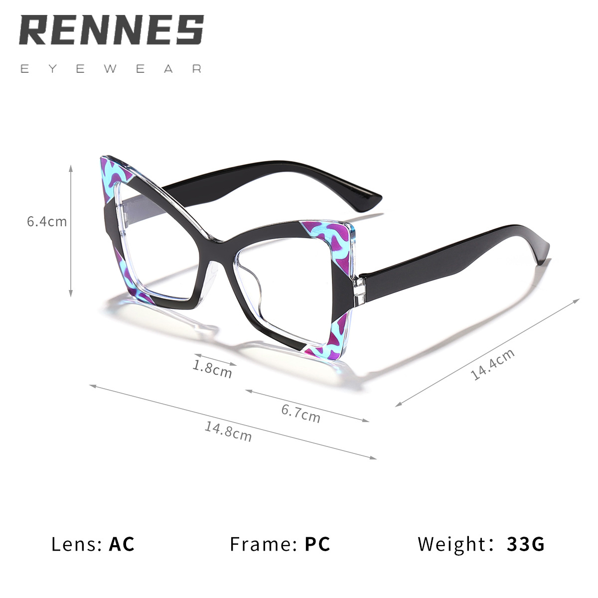 Nuevo crossover de alta gama dopamina ojo de gato montura de mariposa gafas anti-luz azul cara simple femenina pequeño espejo plano