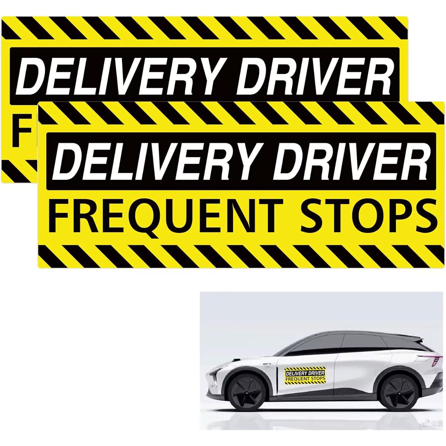 外贸热销汽车安全警告磁性标志车贴可拆卸重复使用安全标签