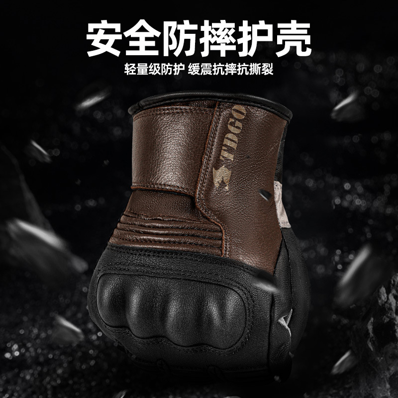 Guantes de motocicleta de invierno equipamiento de locomotora pantalla táctil piel de oveja caliente impermeable antifría antideslizante guantes para hombres y mujeres