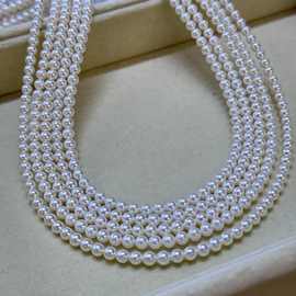 高品质极光淡水珍珠4-4.5mmBaby珠仙女链半成品基本正圆微微瑕