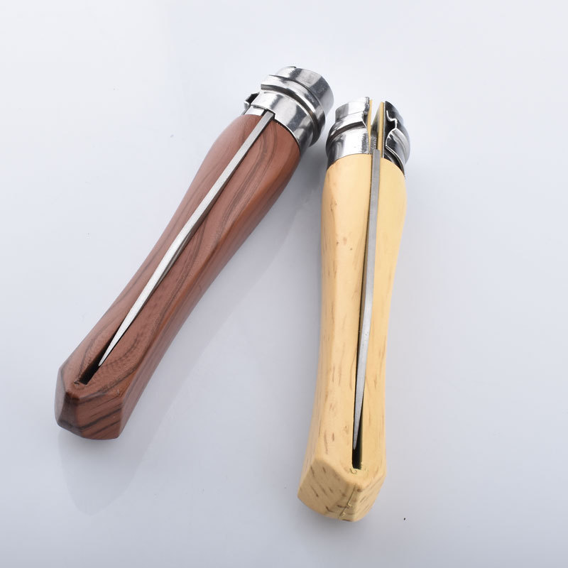 Cuchillo de fruta plegable de acero inoxidable cuchillo de almacenamiento portátil hogar cuchillo pelado afilado flexible fábrica al por mayor