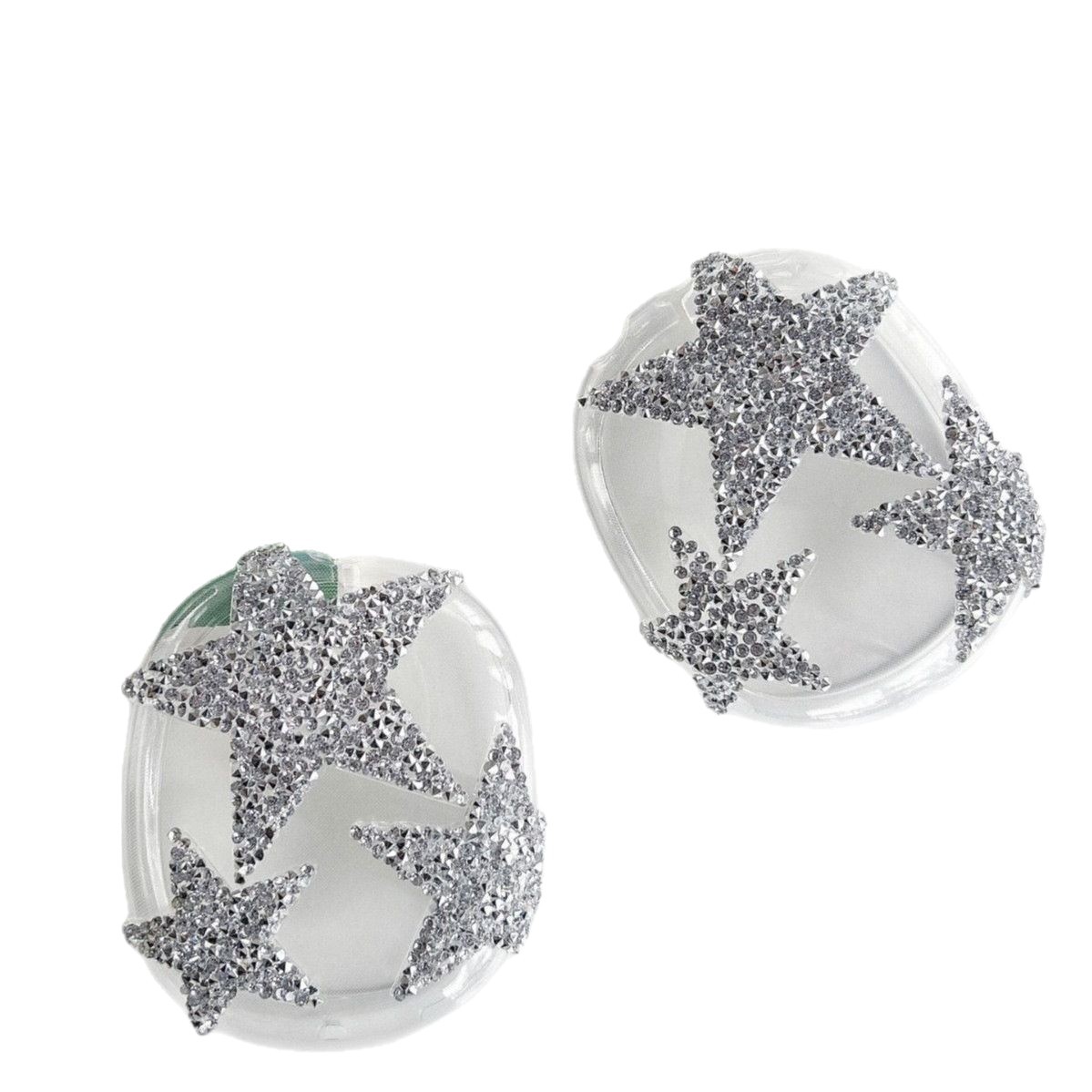 Girlsins Silver Flashing Diamond Star AirpodsMax Cover Headset Apple Bluetooth Headset Case image 6