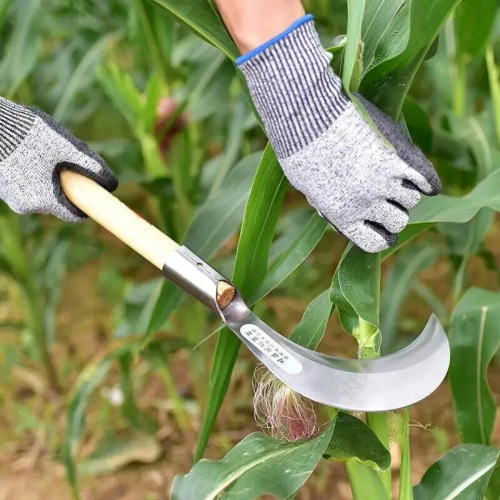 Manganese steel agricultural short-handled sickle, outdoor sharp lawn mower, wood chopping knife, corn weeding knife, agricultural tool