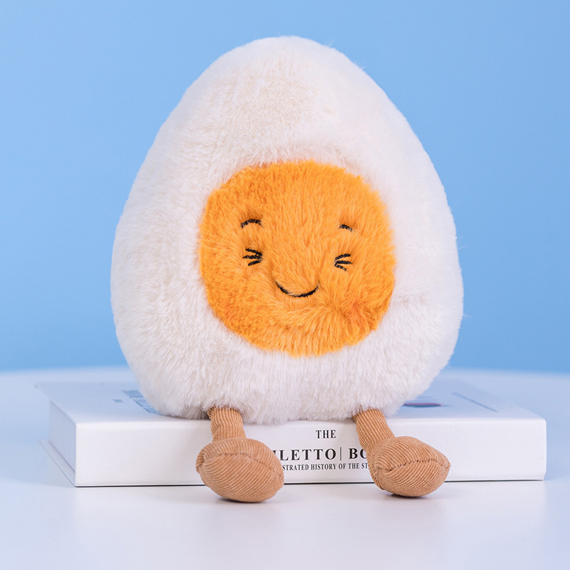 Huevo hervido muñeca juguete de peluche muñeca de huevo simulación muñeca pequeña muñeca de tela muñeca de bolsillo muñeca de espectáculo muñeca image 7