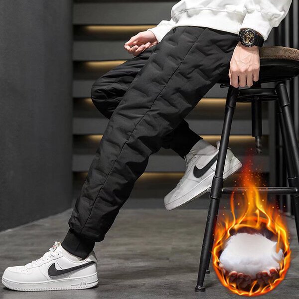 Keep warm trousers with down for leisure