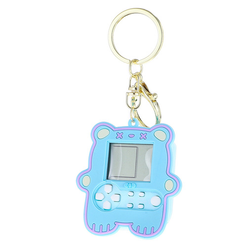 Cartoon Bear Game Console Keychain Classic Tetris Palm Game Pendant Claw Machine Small Gift Wholesale