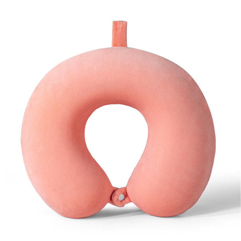 Verano helado sensación fría protección de cuello almohada en forma de U portátil almacenable memoria almohada de cuello de algodón almohada de avión almohada al por mayor existencias