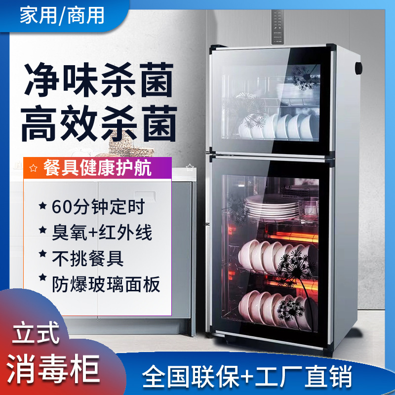 New Disinfection Cabinet Rental House Household Small Vertical Commercial Kitchen Stainless Steel Disinfection Cupboard Tableware Disinfection Cabinet