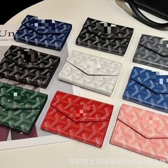 カードホルダー 新型財布 プリントショート 多機能二つ折り薄型ビジネス財布 犬歯オルガンバッグ トレンドブランドホットスタイル