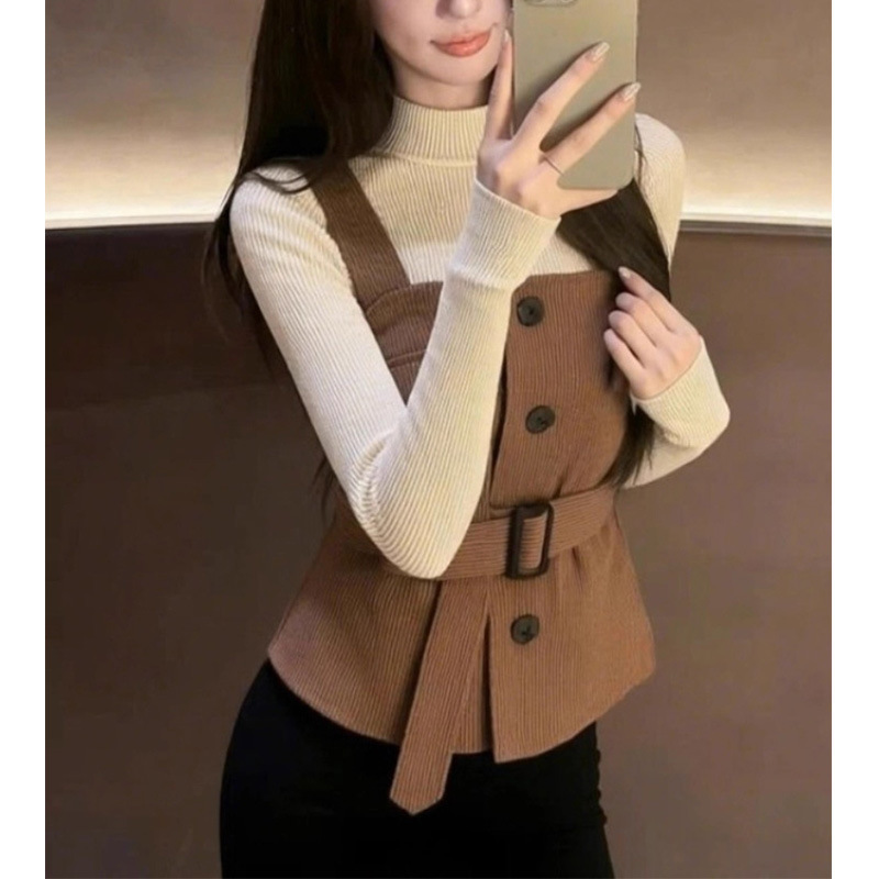 Vest 2025 New Trendy Popular Style Super Stylish Petite Layered Chic Little Chanel-Style Apricot Fur Coat