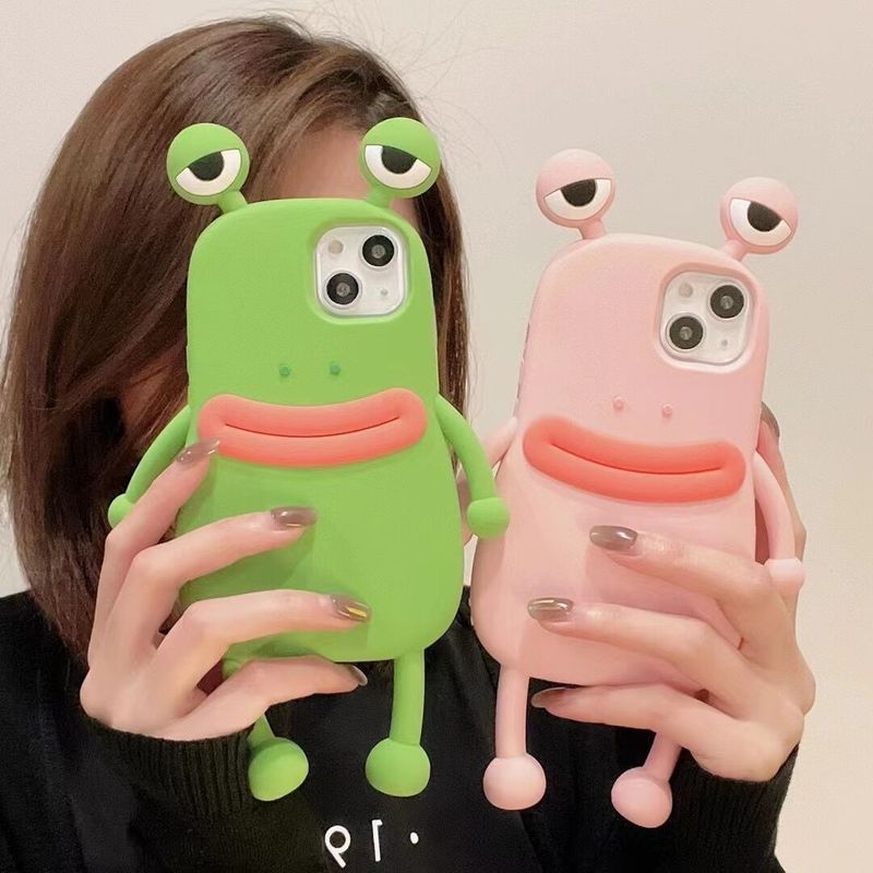 Zhao Lusi's Same Style Sausage Mouth Frog Prince Iphone16 Apple 15 Suitable for 13/14Pro Max Mobile Phone Case Zhao Lusi's Same Style Sausage Mouth Frog Prince Iphone16 Apple 15 Suitable for 13/14Pro Max Mobile Phone Case