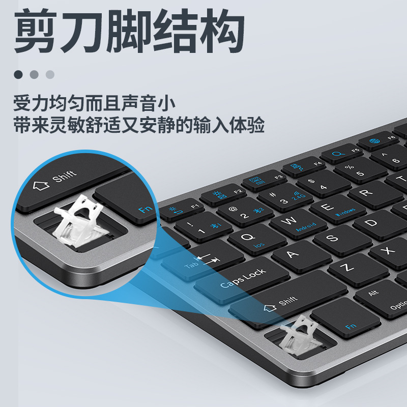 Stock K818 computadora de escritorio portátil tablet teléfono móvil cargable silencioso doble modo teclado mouse conjunto teclado inalámbrico