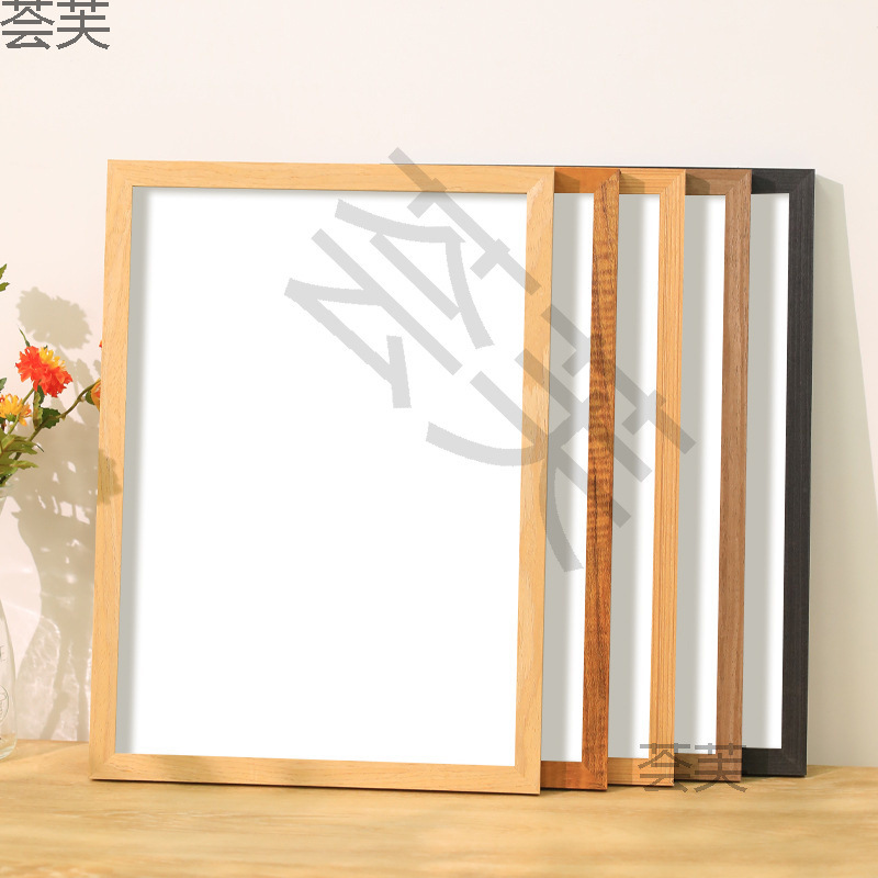 Rice Paper Framed Picture Frame Photo Happy Word Photo Frame Blank Picture Frame Commemorative Calligraphy and Painting Frame 3A4 Handwritten Framed