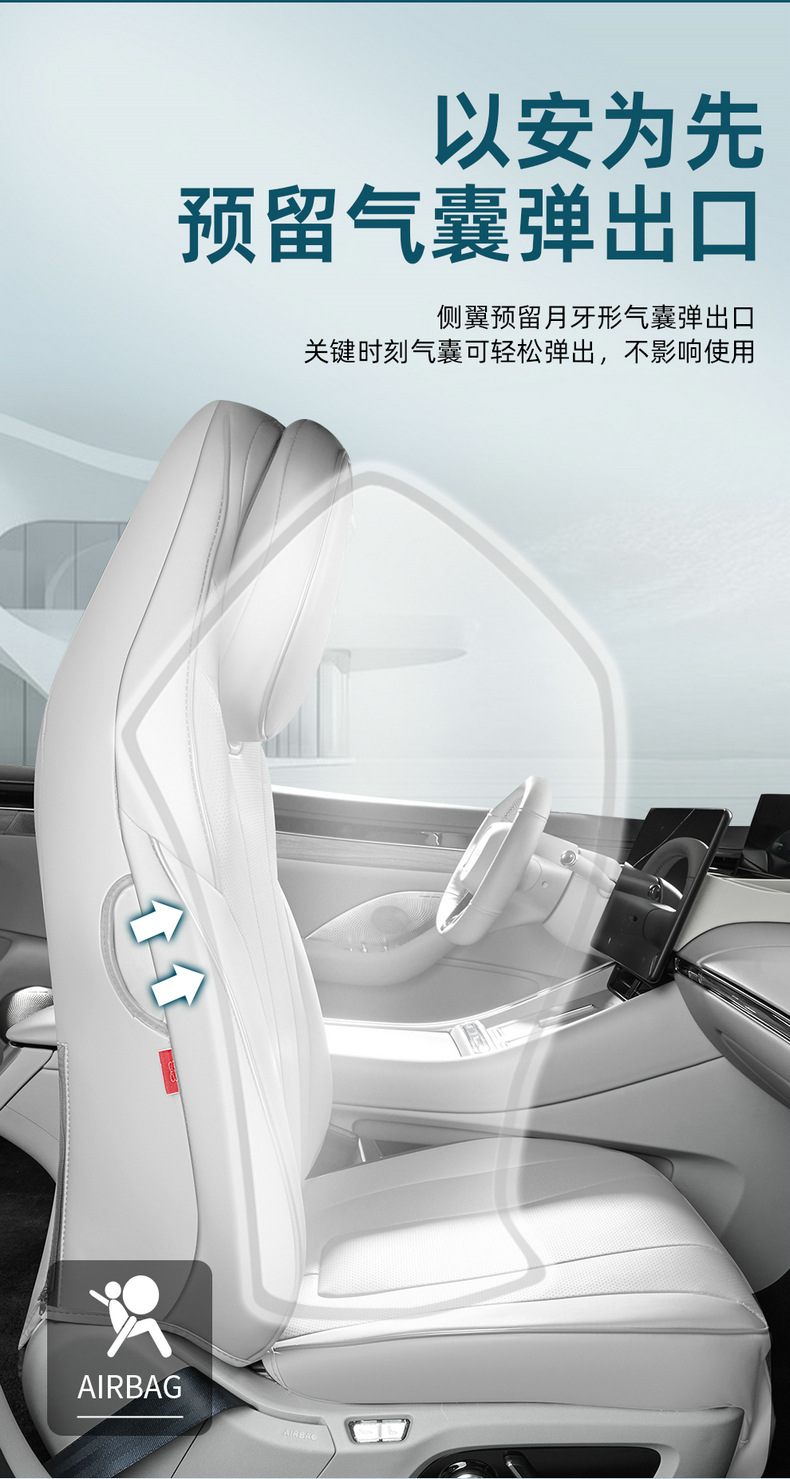 Special car seat covers for Zhijie R7, suitable for all seasons, full coverage, universal for five-seater vehicles, made of durable leather