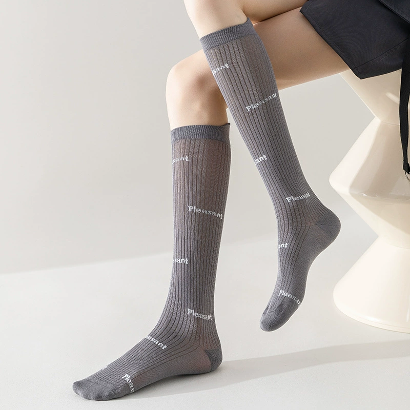 Tide, summer thin black Japanese socks, fitted
