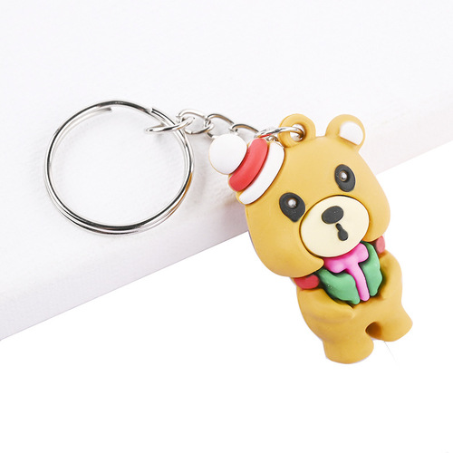  New Anime 3D Cartoon Keychain Soft Silicone Cartoon Key Hook Promotion Gift Wholesale