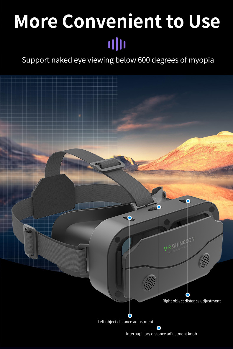 Cross-border G13 head-mounted helmet virtual reality Thousand Illusion Magic Mirror vr glasses Mobile 3d glasses vr in stock Application Scenario