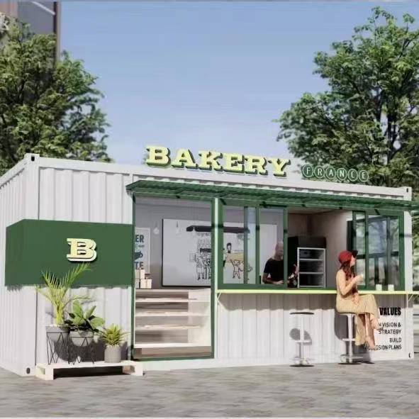 Quiosco móvil, lugar escénico al aire libre, celebridades de Internet, calle, bocadillos, quiosco, casa integrada, fabricante de casas de contenedores