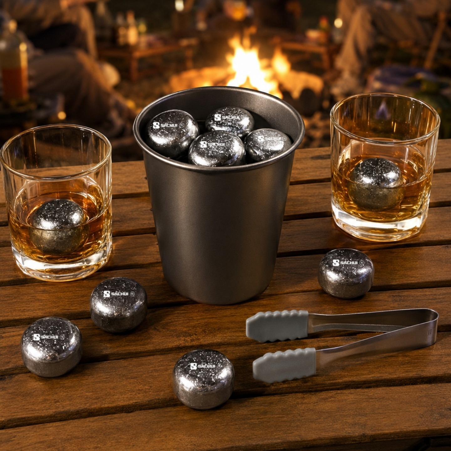 Pure Titanium Ice Cubes for Home Use, Metal Ice Blocks for Beer and Drinks, Cooling Tool, Titanium Alloy Whiskey Ice Balls That Won'T Melt