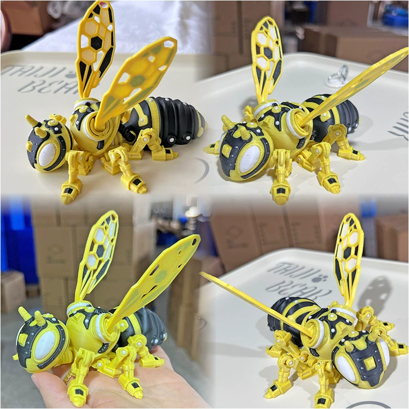 Реалистичная подвижная игрушка, мини-фигура, 3D, пчела, подвижные суставы, подарок на день рождения