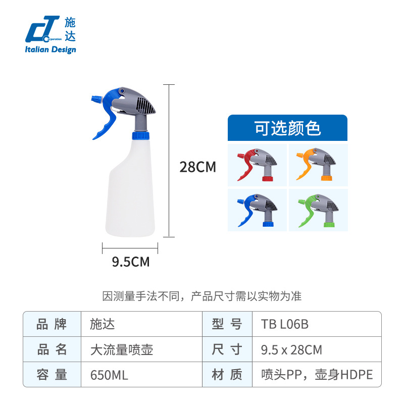 Shida espuma alcohol, resistencia a ácidos y álcalis, resistencia al aceite, podredumbre, desinfección, boquilla de color, boquilla, cuerpo de botella, regado, regadera de flores, limpieza, limpieza