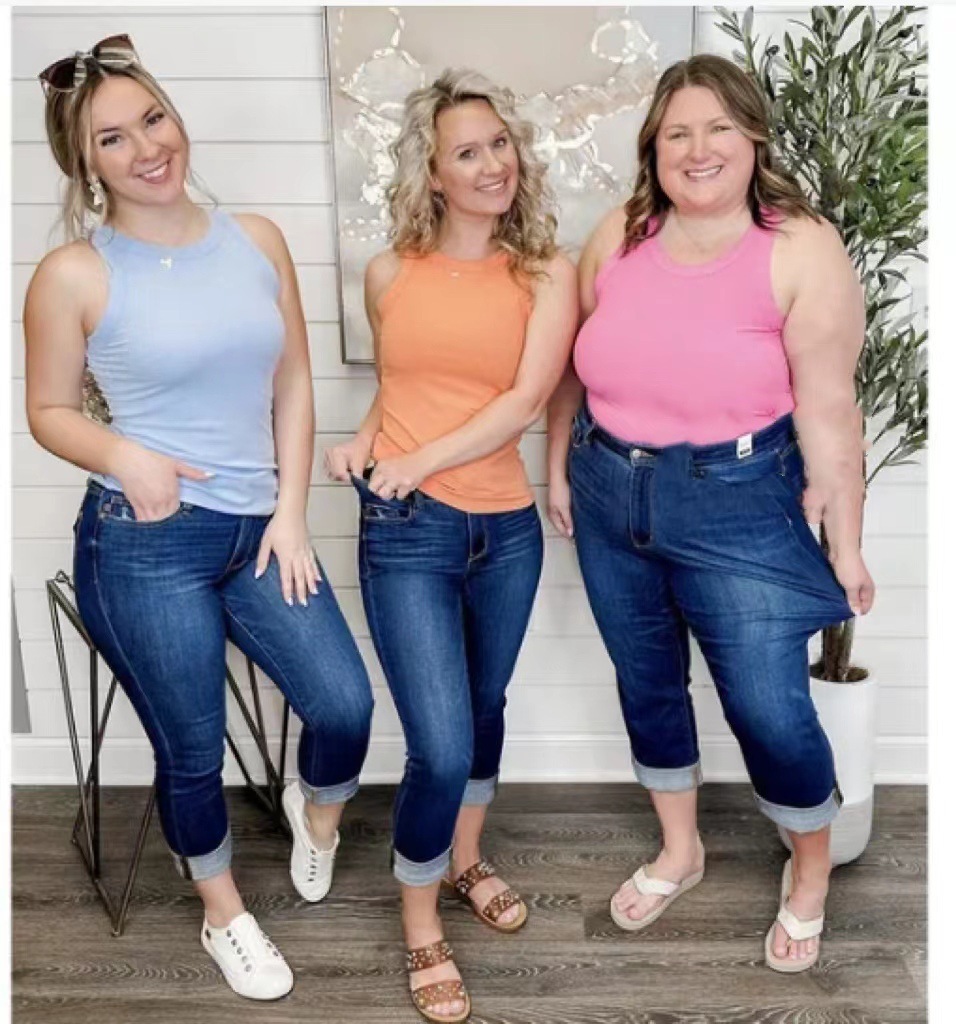 Blue Jean Haisley Mid Rise Capris