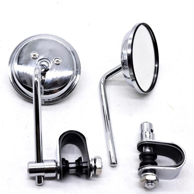 Motorcycle Rearview Mirror, Electric Vehicle Reflector, Caliper Rearview Mirror, Modified Small Round Mirror, Cross-Border Motorcycle Accessories