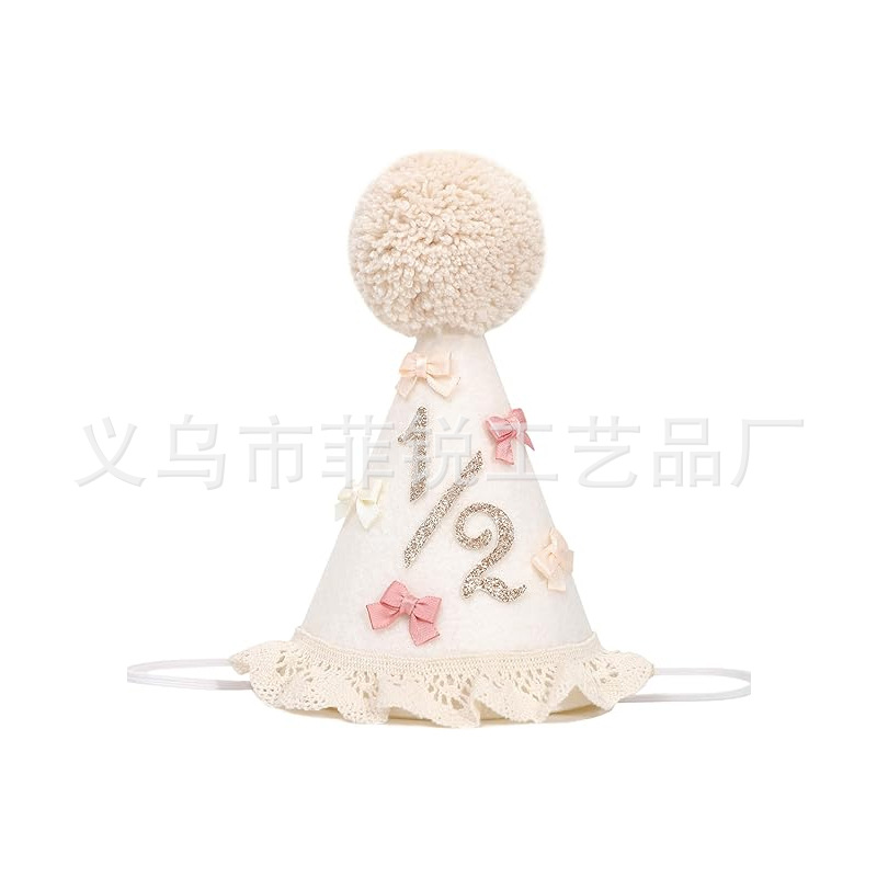 Guirnalda de Feliz Cumpleaños, Lazo Decorativo, Adorno para Pastel de Primer Cumpleaños, Bandera para Silla de Comedor, Corona, Gorro de Cumpleaños