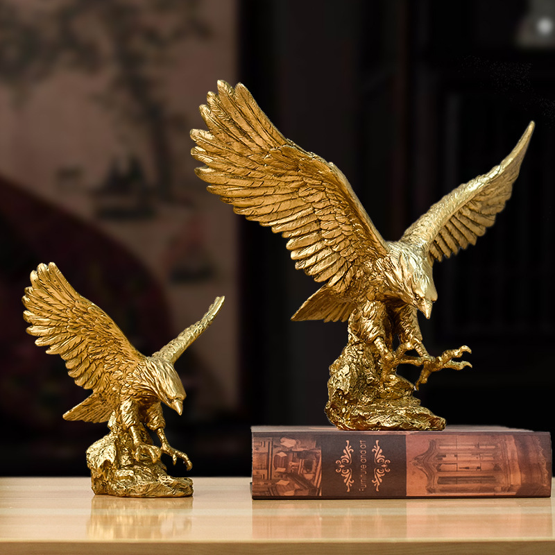 Cross-border American Show Grand Vision Eagle Resin Ornaments Eagle Home Desktop Office Wine Cabinet Decoration Craft Gifts
