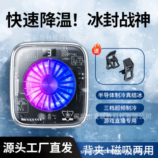 Sr01 Pro Refrigeration Magnetic Back Clip Mobile Phone Semiconductor Radiator Factory Direct Supply Live Game Digital Display E-Sports