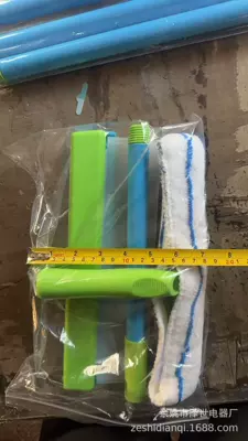 12inch Microfiber Car Wash Mop Wiping Cloth Glass Cleaning Tool (Car cleaning tools) - blue-and-white-30x17x75cm