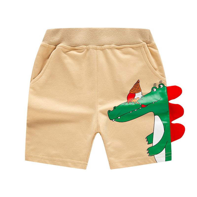 2024 Nuevo estilo coreano ropa para niños verano dinosaurio tridimensional pantalones para niños bebé quinto Pantalones cortos para niños entrega de moda image 3