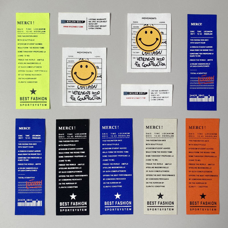 New English Alphabet Series Garment Accessories Decorative Cloth Labeling Silk Screen Offset Printing Cloth Labeling Patch DIY Labeling