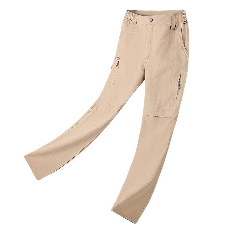 Pantalones de crema solar transfronterizos de secado rápido para comercio exterior, pantalones de dos secciones para hombres, deportes de pesca de dos piezas, pantalones de asalto desmontables de primavera y verano