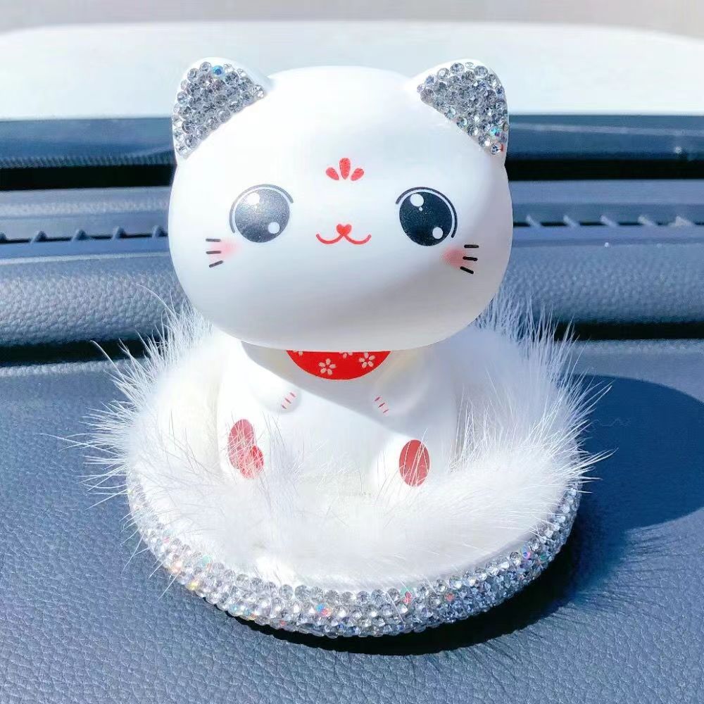 Adornos de coche accesorios de coche lindo creativo dibujos animados suministros de coche decoración femenina plástico belleza noche pensamiento